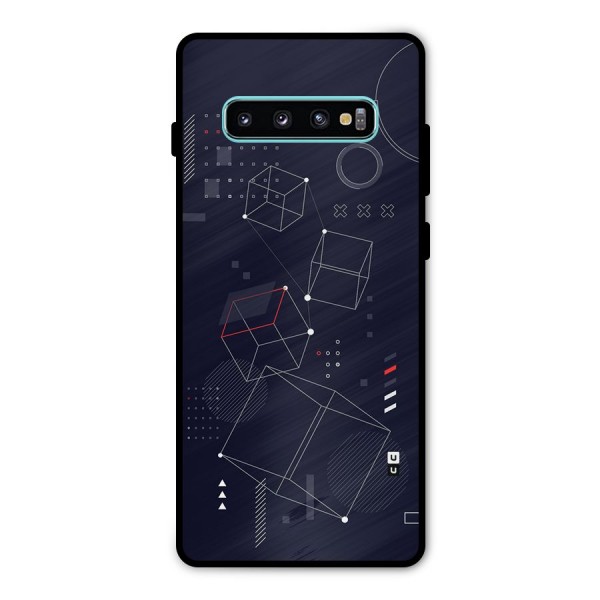 Royal Abstract Shapes Metal Back Case for Galaxy S10 Plus