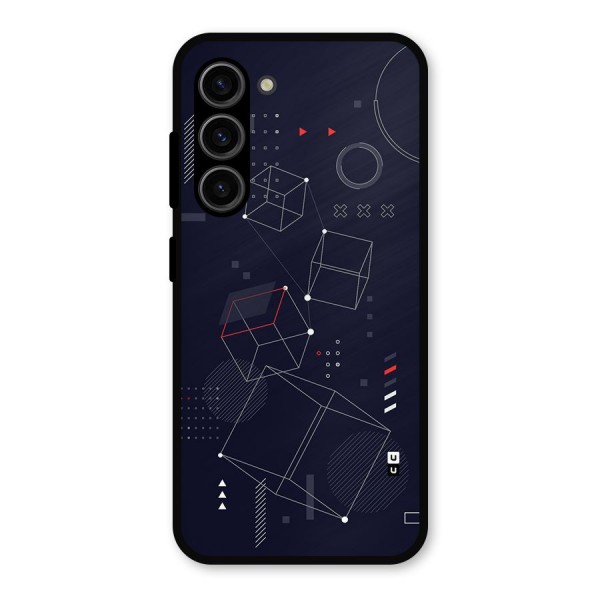 Royal Abstract Shapes Metal Back Case for Galaxy S23