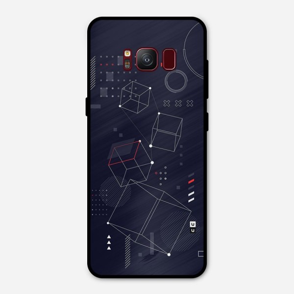 Royal Abstract Shapes Metal Back Case for Galaxy S8