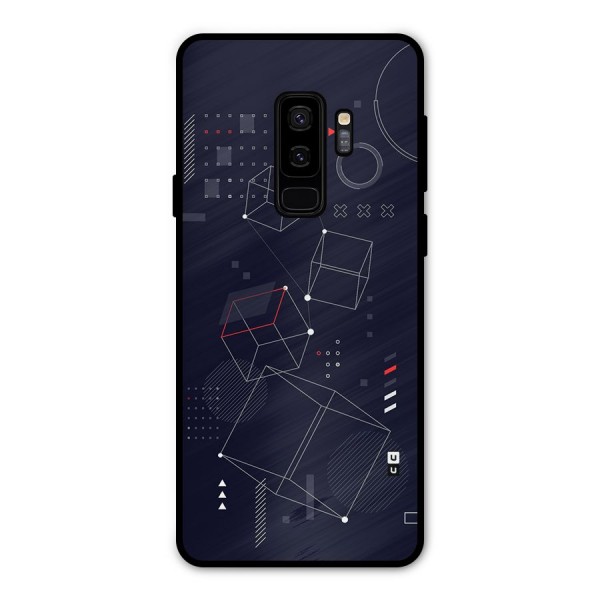 Royal Abstract Shapes Metal Back Case for Galaxy S9 Plus