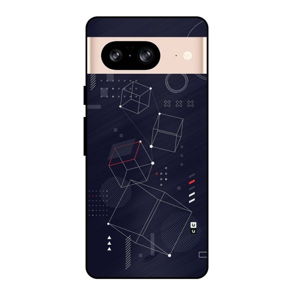 Royal Abstract Shapes Metal Back Case for Google Pixel 8