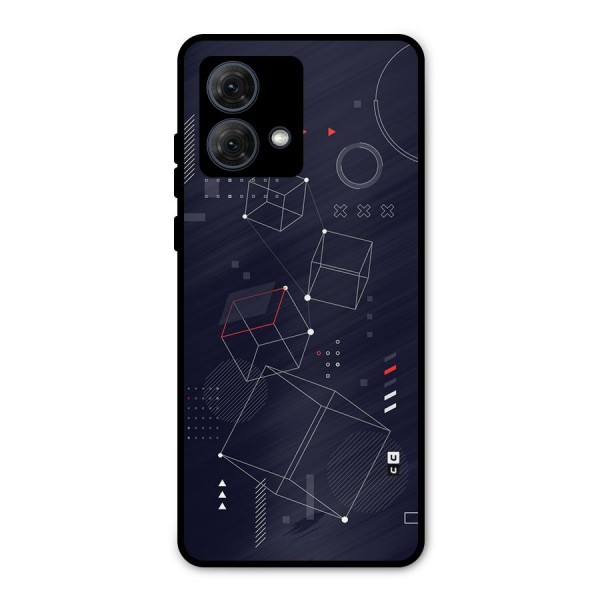 Royal Abstract Shapes Metal Back Case for Moto G84