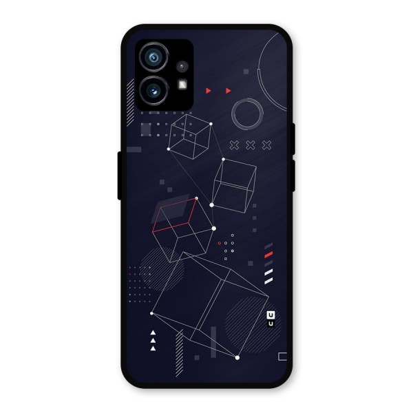 Royal Abstract Shapes Metal Back Case for Nothing Phone 1