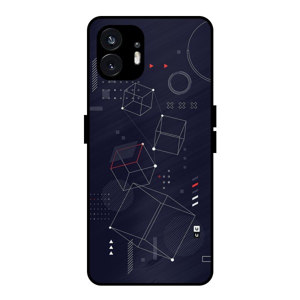 Royal Abstract Shapes Metal Back Case for Nothing Phone 2