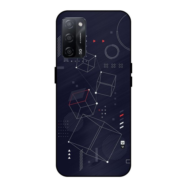 Royal Abstract Shapes Metal Back Case for Oppo A53s 5G