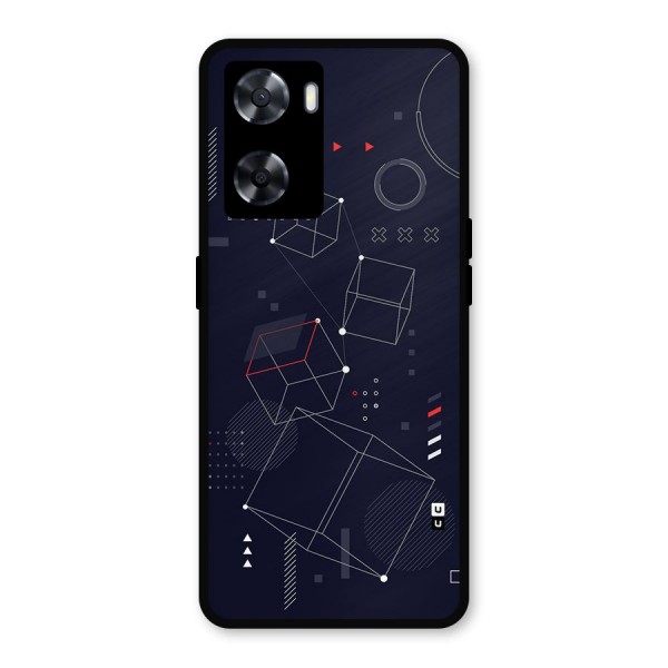 Royal Abstract Shapes Metal Back Case for Oppo A77