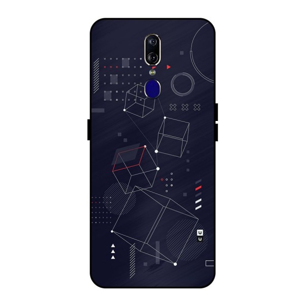 Royal Abstract Shapes Metal Back Case for Oppo F11