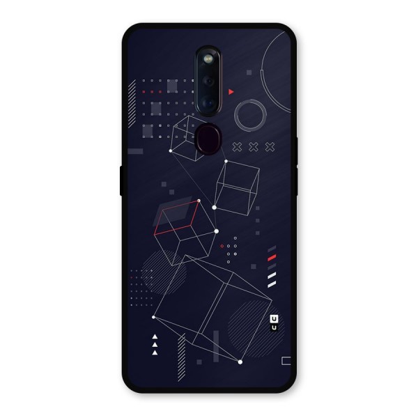 Royal Abstract Shapes Metal Back Case for Oppo F11 Pro