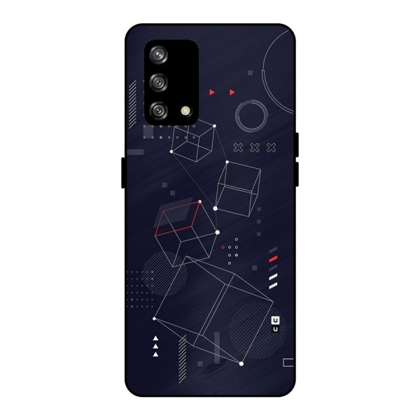 Royal Abstract Shapes Metal Back Case for Oppo F19