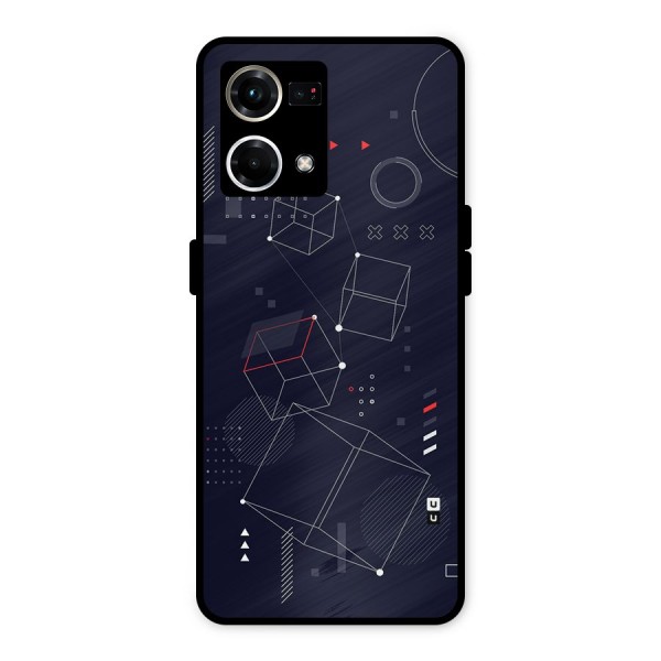 Royal Abstract Shapes Metal Back Case for Oppo F21s Pro 4G