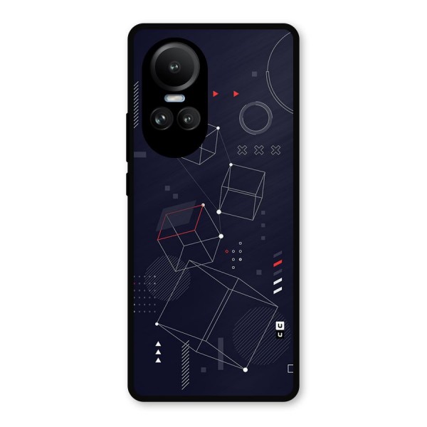 Royal Abstract Shapes Metal Back Case for Oppo Reno10