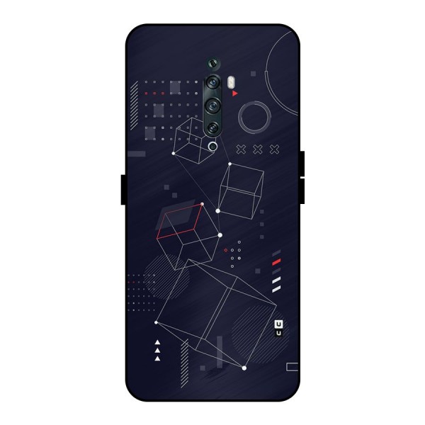 Royal Abstract Shapes Metal Back Case for Oppo Reno2 F