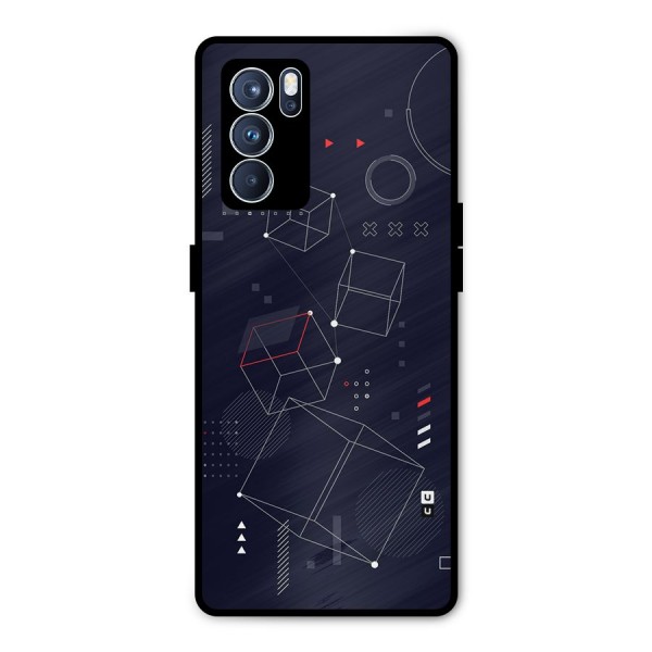 Royal Abstract Shapes Metal Back Case for Oppo Reno6 Pro 5G