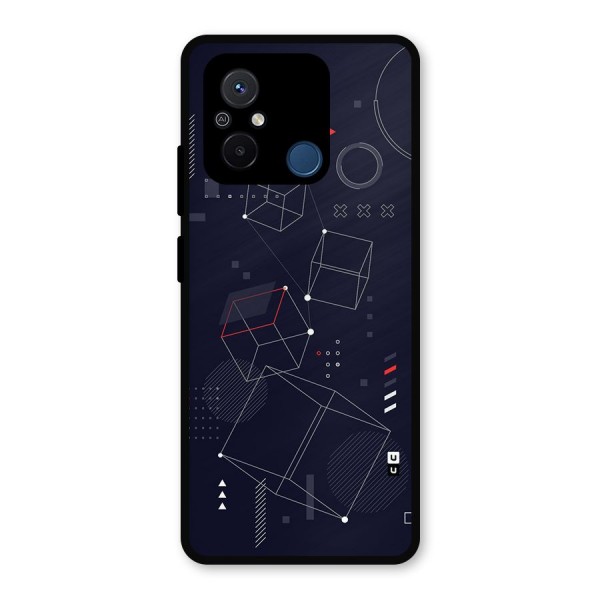 Royal Abstract Shapes Metal Back Case for Poco C55