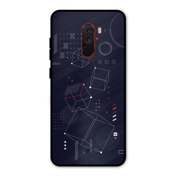 Royal Abstract Shapes Metal Back Case for Poco F1