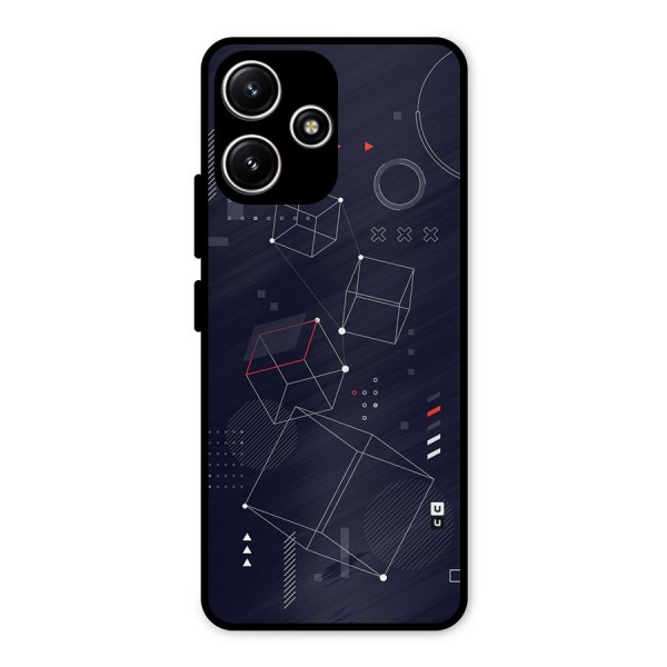 Royal Abstract Shapes Metal Back Case for Poco M6 Pro