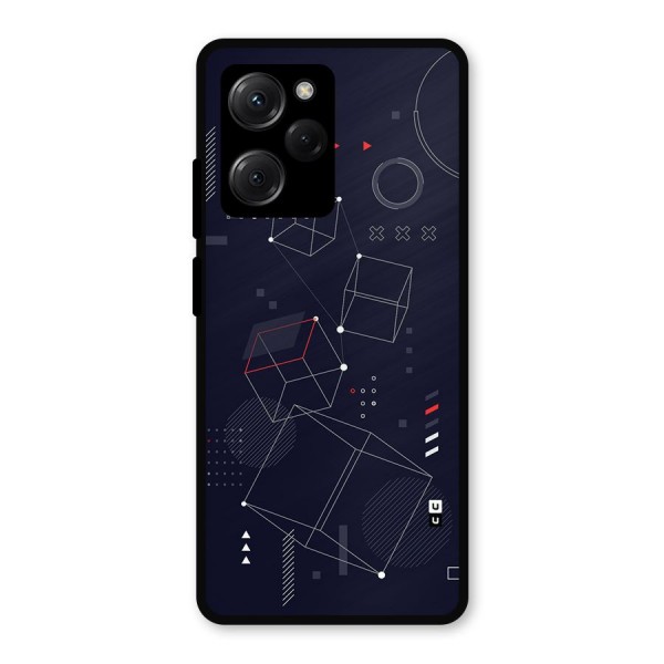 Royal Abstract Shapes Metal Back Case for Poco X5 Pro