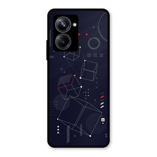 Royal Abstract Shapes Metal Back Case for Realme 10 Pro