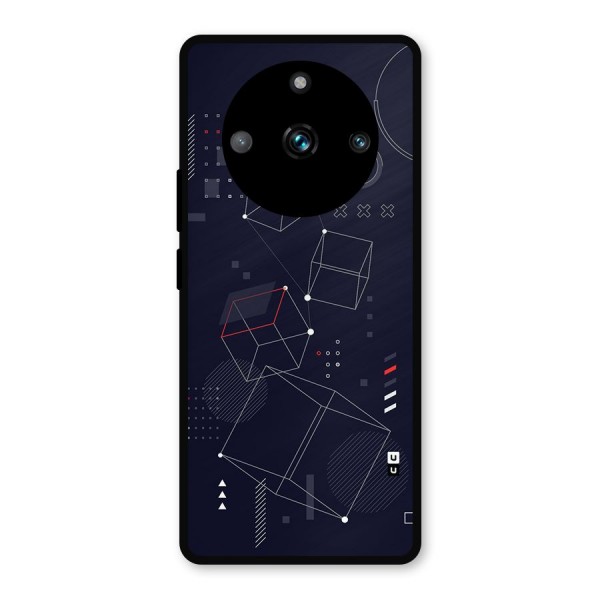 Royal Abstract Shapes Metal Back Case for Realme 11 Pro