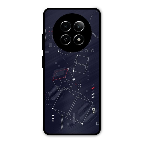 Royal Abstract Shapes Metal Back Case for Realme 12 5G