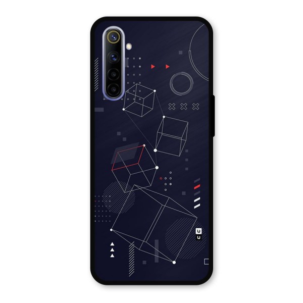 Royal Abstract Shapes Metal Back Case for Realme 6