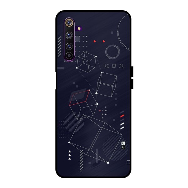 Royal Abstract Shapes Metal Back Case for Realme 6 Pro