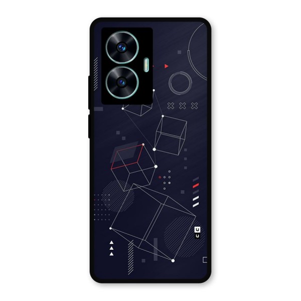 Royal Abstract Shapes Metal Back Case for Realme C55