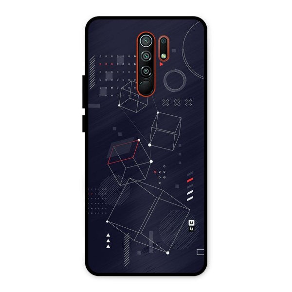 Royal Abstract Shapes Metal Back Case for Redmi 9 Prime