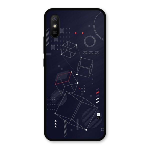 Royal Abstract Shapes Metal Back Case for Redmi 9a