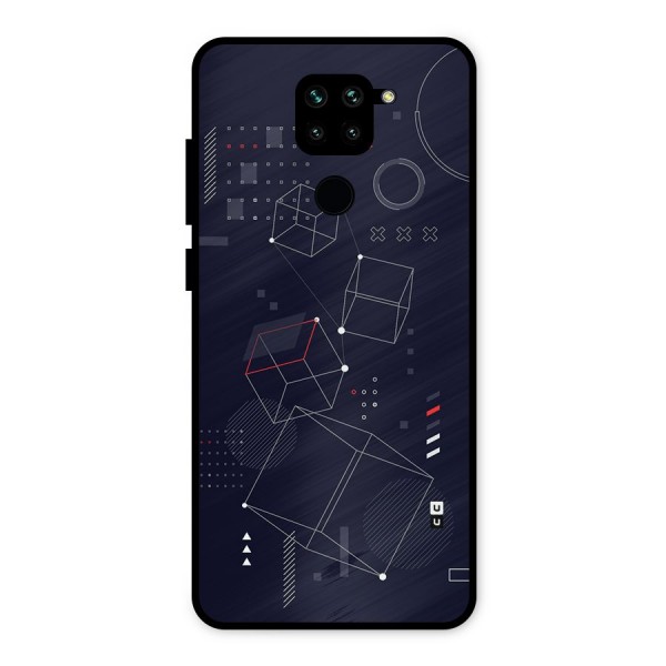 Royal Abstract Shapes Metal Back Case for Redmi Note 9