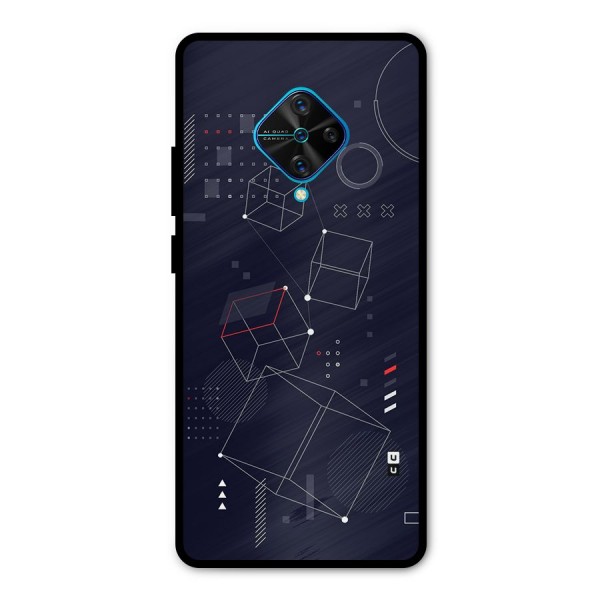 Royal Abstract Shapes Metal Back Case for Vivo S1 Pro