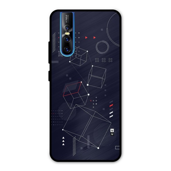 Royal Abstract Shapes Metal Back Case for Vivo V15 Pro