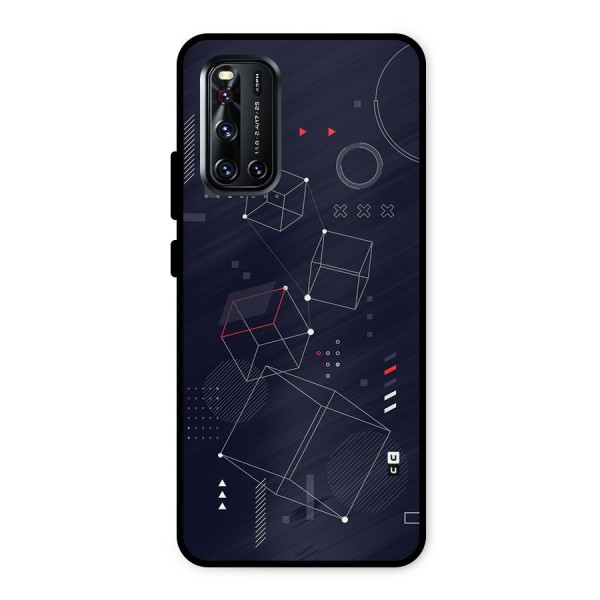 Royal Abstract Shapes Metal Back Case for Vivo V19