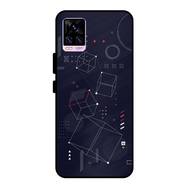 Royal Abstract Shapes Metal Back Case for Vivo V20 Pro