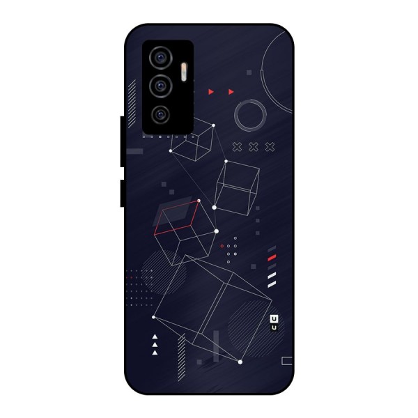 Royal Abstract Shapes Metal Back Case for Vivo V23e