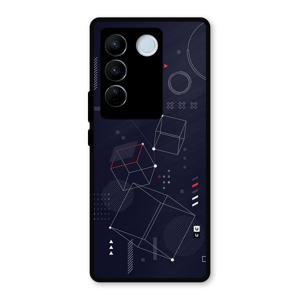 Royal Abstract Shapes Metal Back Case for Vivo V27