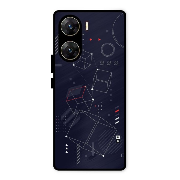 Royal Abstract Shapes Metal Back Case for Vivo V29e