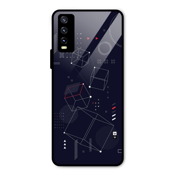 Royal Abstract Shapes Metal Back Case for Vivo Y20 2021