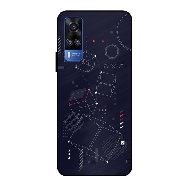 Royal Abstract Shapes Metal Back Case for Vivo Y51