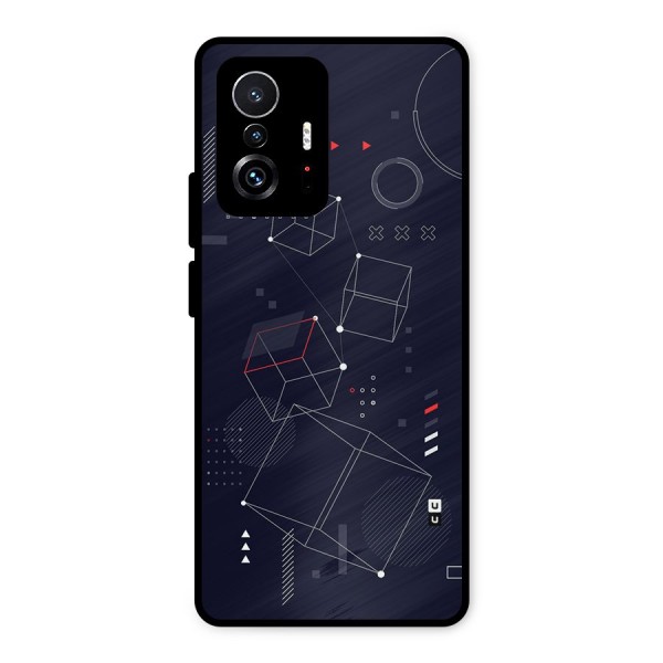 Royal Abstract Shapes Metal Back Case for Xiaomi 11T Pro