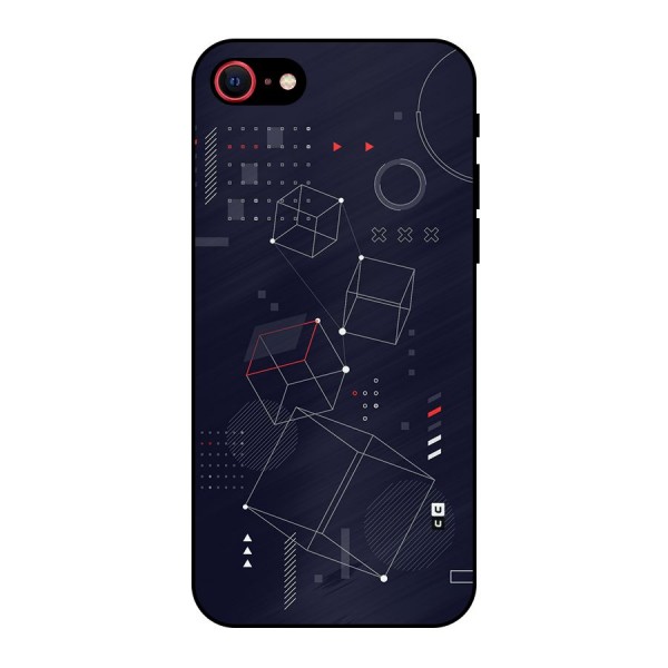 Royal Abstract Shapes Metal Back Case for iPhone 7