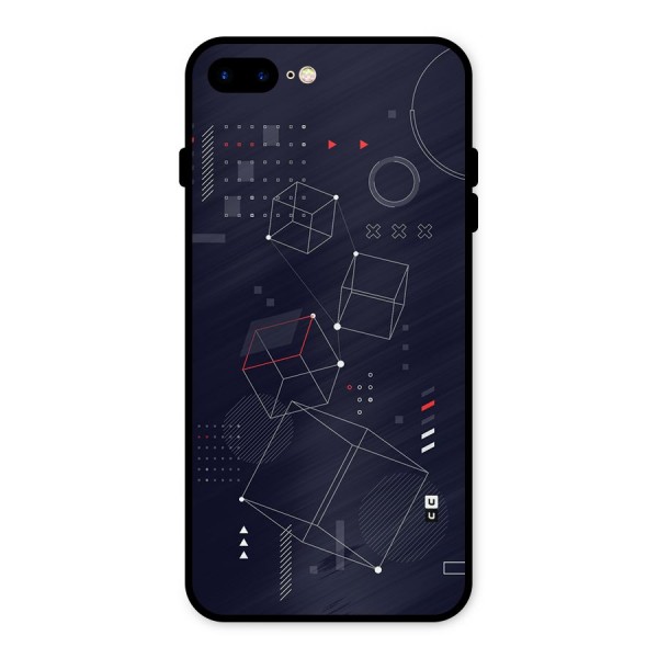 Royal Abstract Shapes Metal Back Case for iPhone 7 Plus