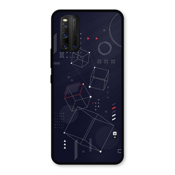 Royal Abstract Shapes Metal Back Case for iQOO 3