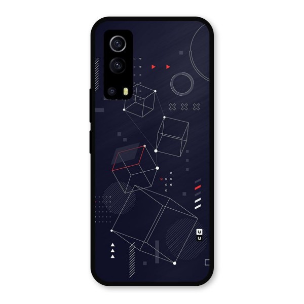 Royal Abstract Shapes Metal Back Case for iQOO Z3