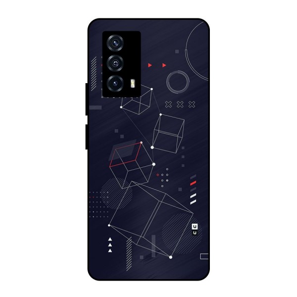 Royal Abstract Shapes Metal Back Case for iQOO Z5