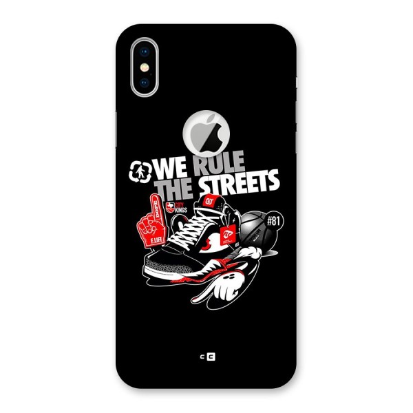 Rule The Streets Back Case for iPhone XS Logo Cut