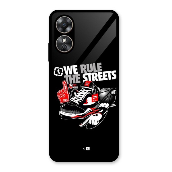 Rule The Streets Glass Back Case for Oppo A17