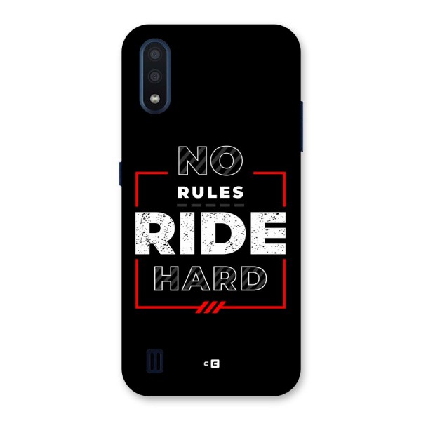 Rules Ride Hard Back Case for Galaxy M01