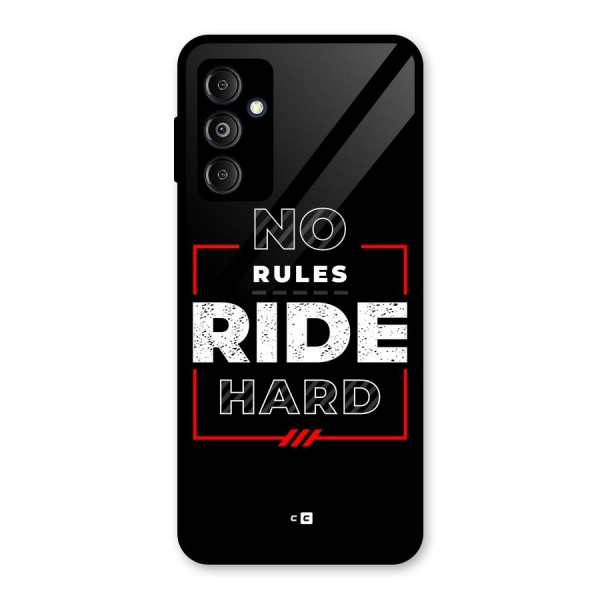 Rules Ride Hard Glass Back Case for Galaxy M14 5G