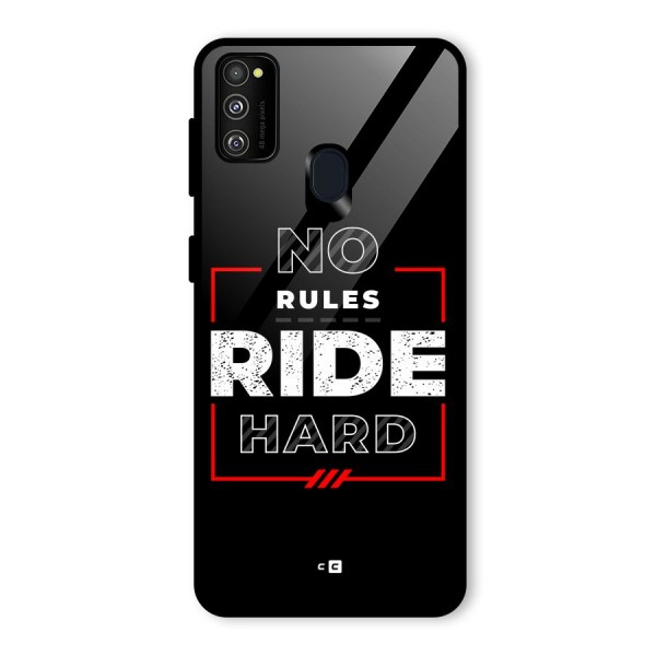 Rules Ride Hard Glass Back Case for Galaxy M30s